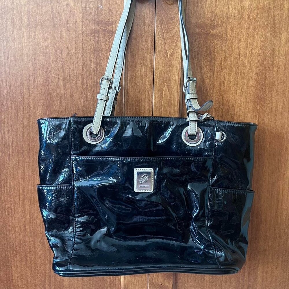 Grace Adele Black‎ Patent Leather Tote Bag 🖤